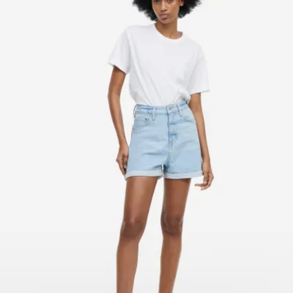 H&M Mom Ultra High Waist Denim Shorts